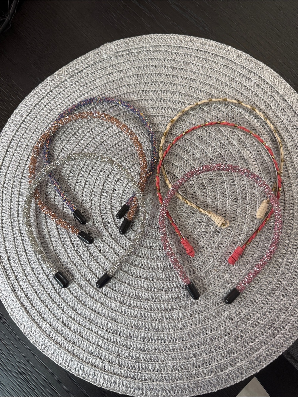 Sparkle Multicolor and Pink Headband Set - Unbranded set of 6